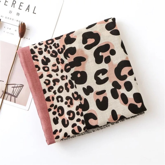 Blush Rush Animal Print Lux Designer Inspo Scarf - Picture 6 of 10